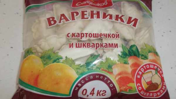 Вареники с шкварками