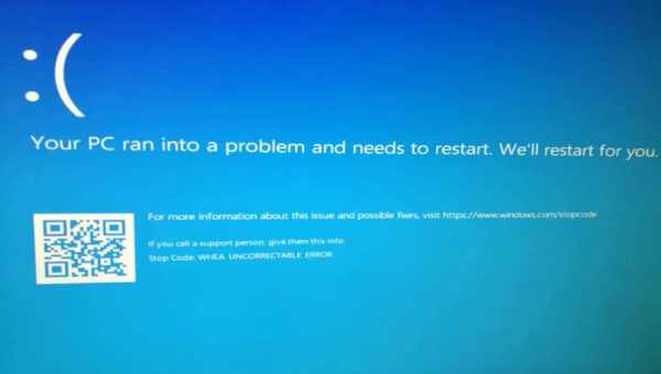 Способы восстановления ПК после ошибки WHEA_UNCORRECTABLE_ERROR